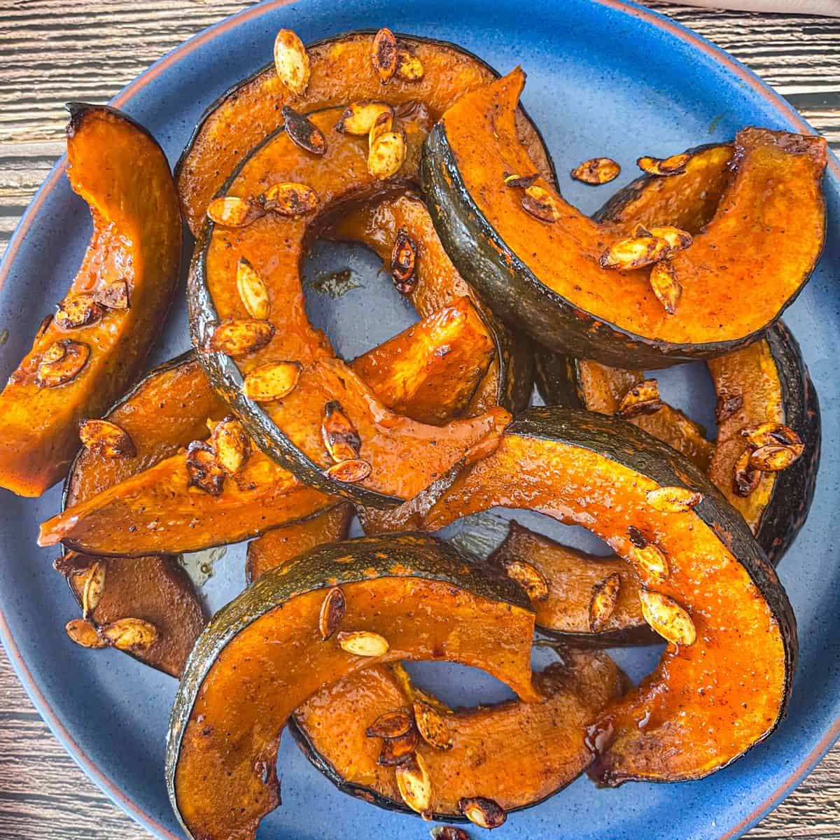 Baked Kabocha Squash with Maple Chili Glaze - Weekday Pescatarian