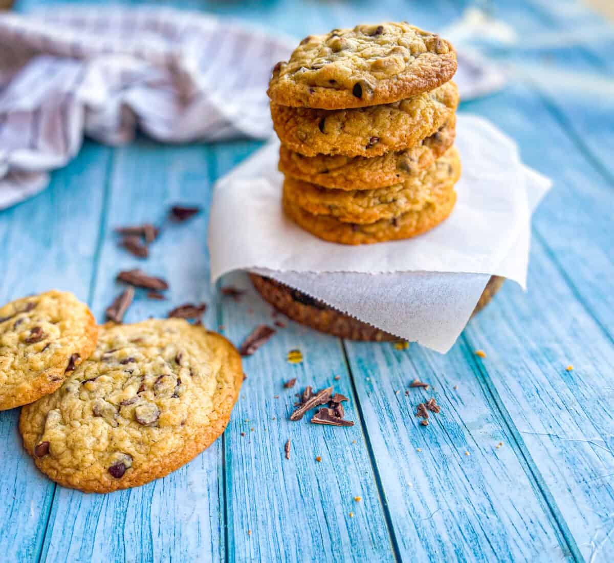 Bailey’s Irish Cream Chocolate Chip Cookies on the table.