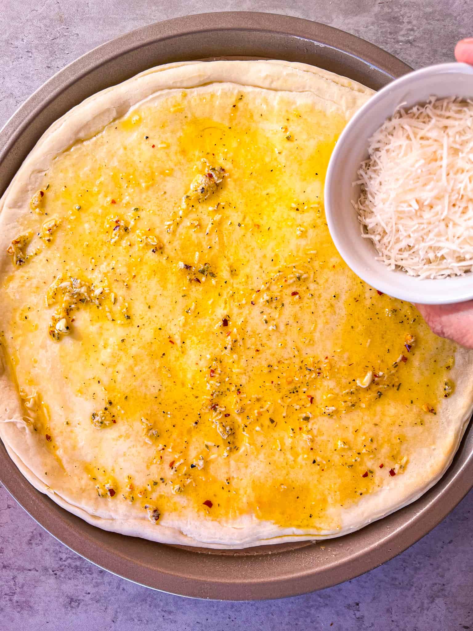 White Pizza with Easy Garlic Olive Oil Sauce Recipe Weekday Pescatarian