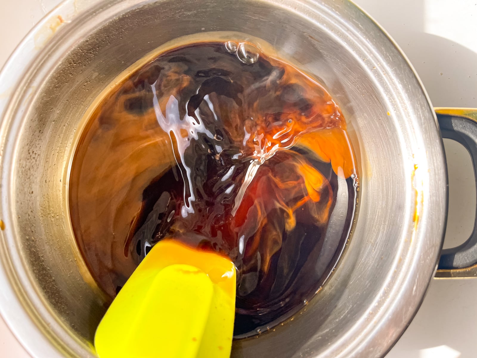 All ingredients mixed in a saucepan.