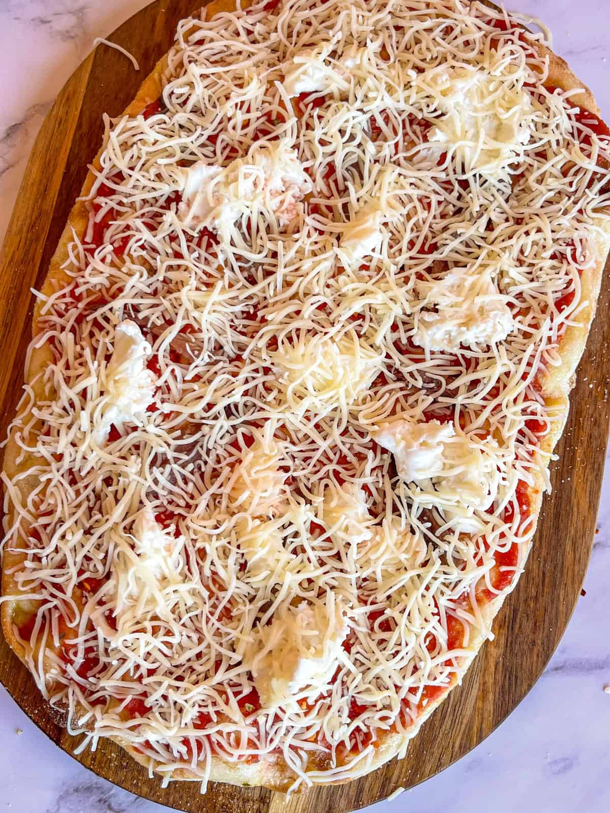 Pizza with cheese anchovy and olives.