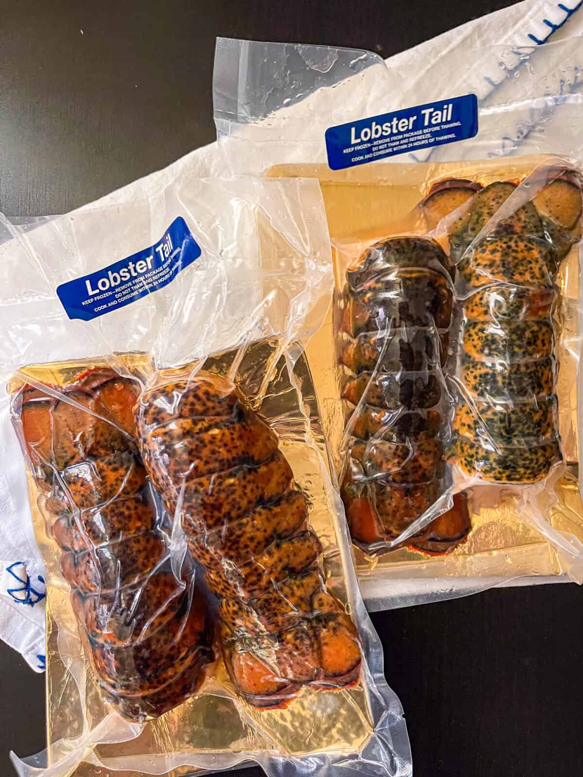 Lobsters in packages.