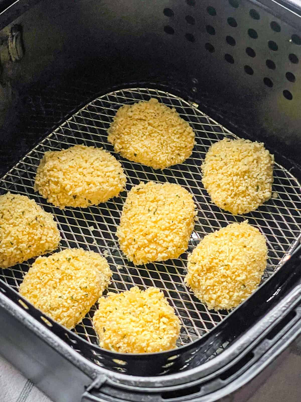 Scallops in an air fryer.
