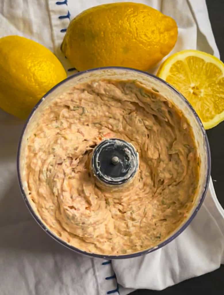 dip mixed in food processor bowl.