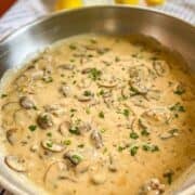 Marsala Sauce in a skillet.