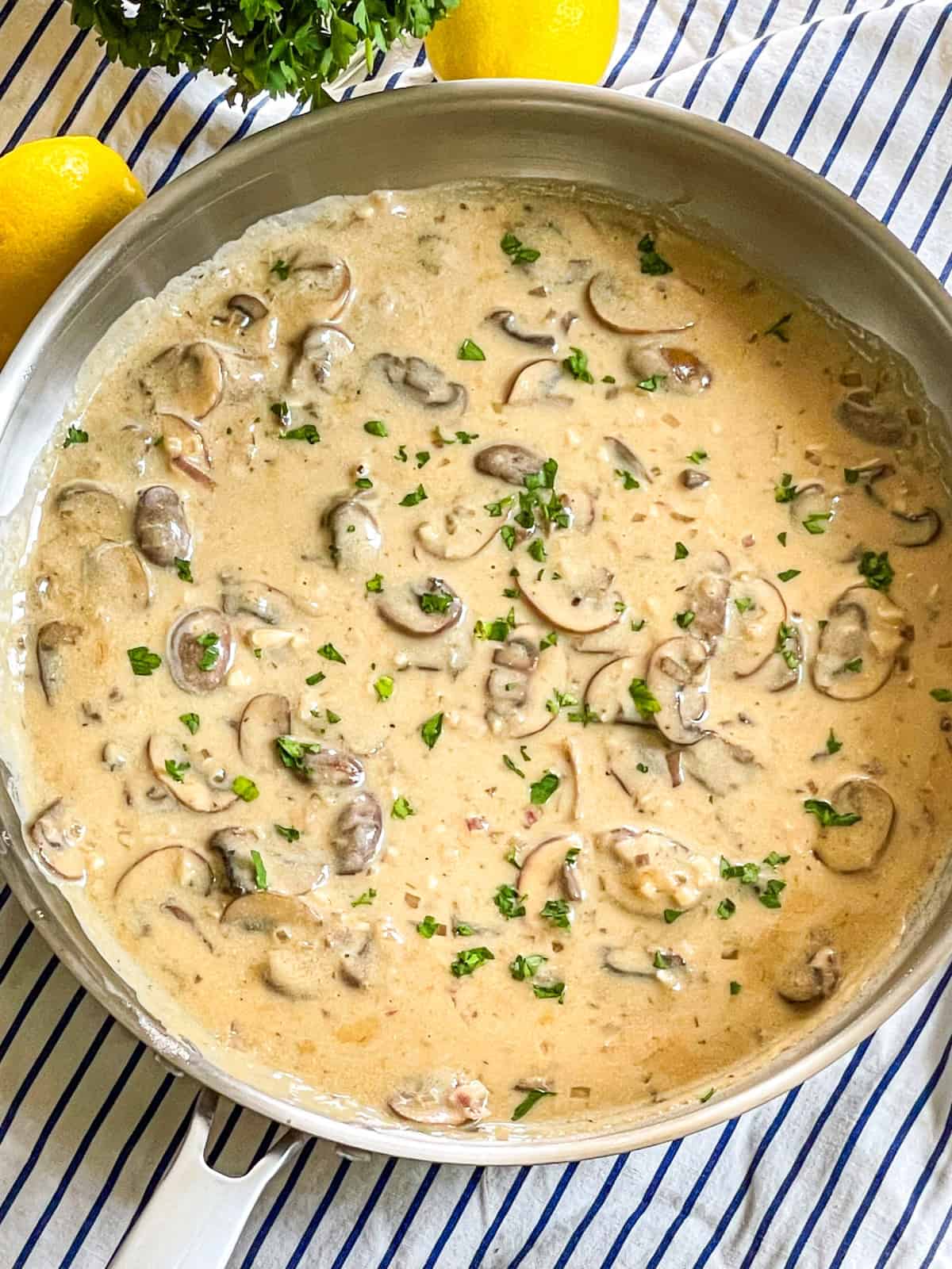 Marsala Sauce in a skillet.