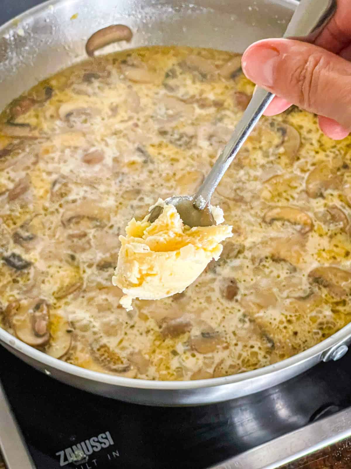 Butter Added to marsala wine