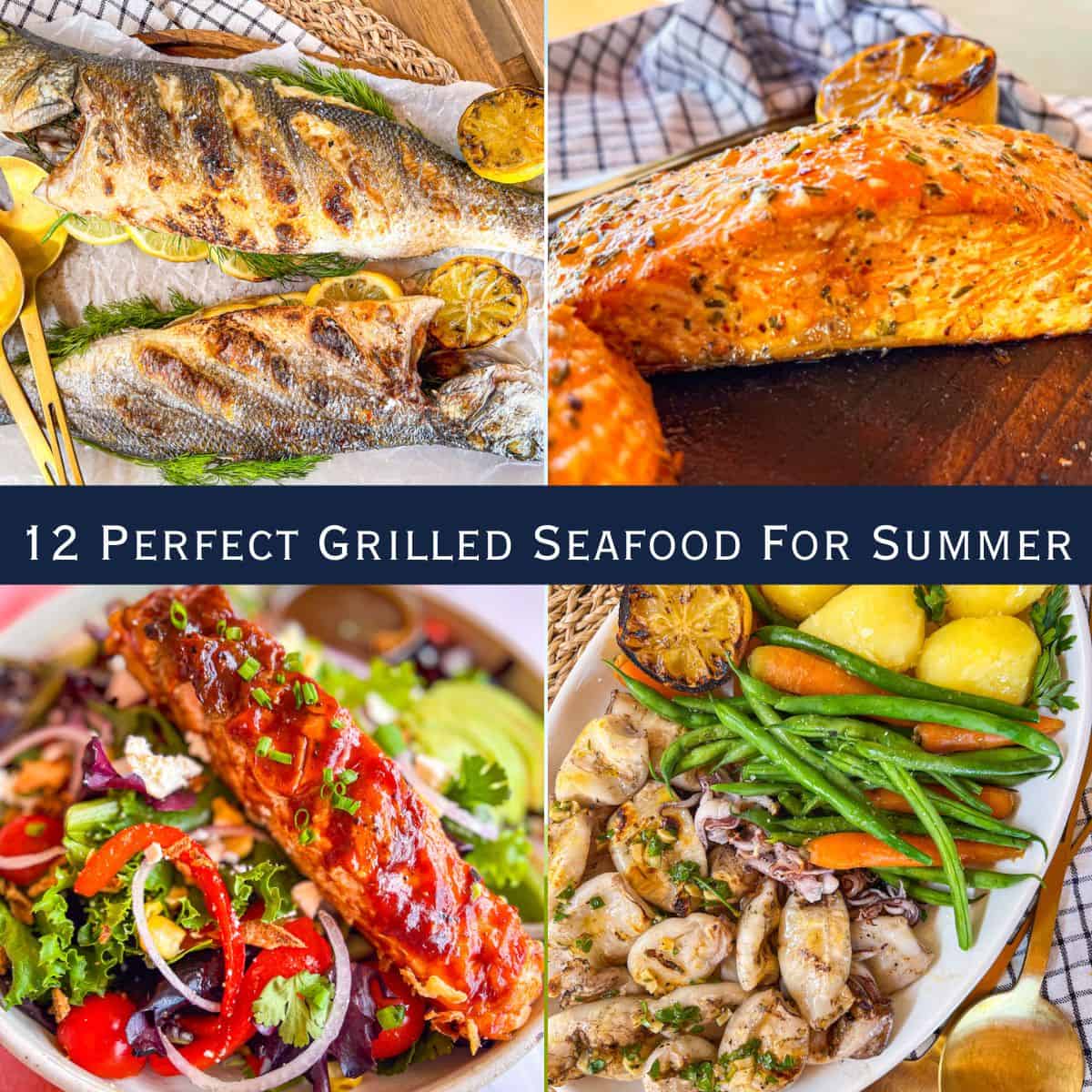 PIc of 4 grilled recipes