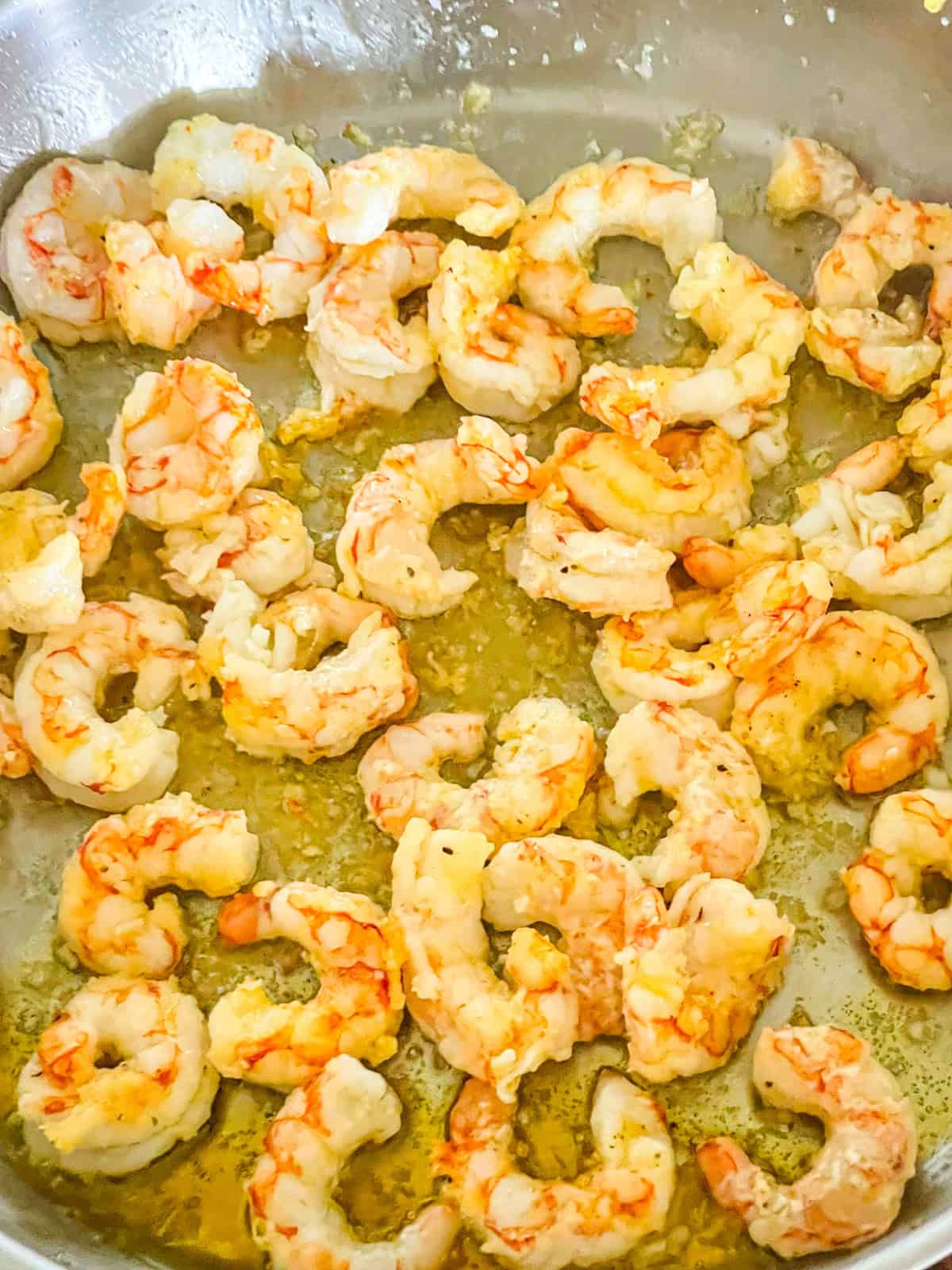 Shrimp cooked in Skillet