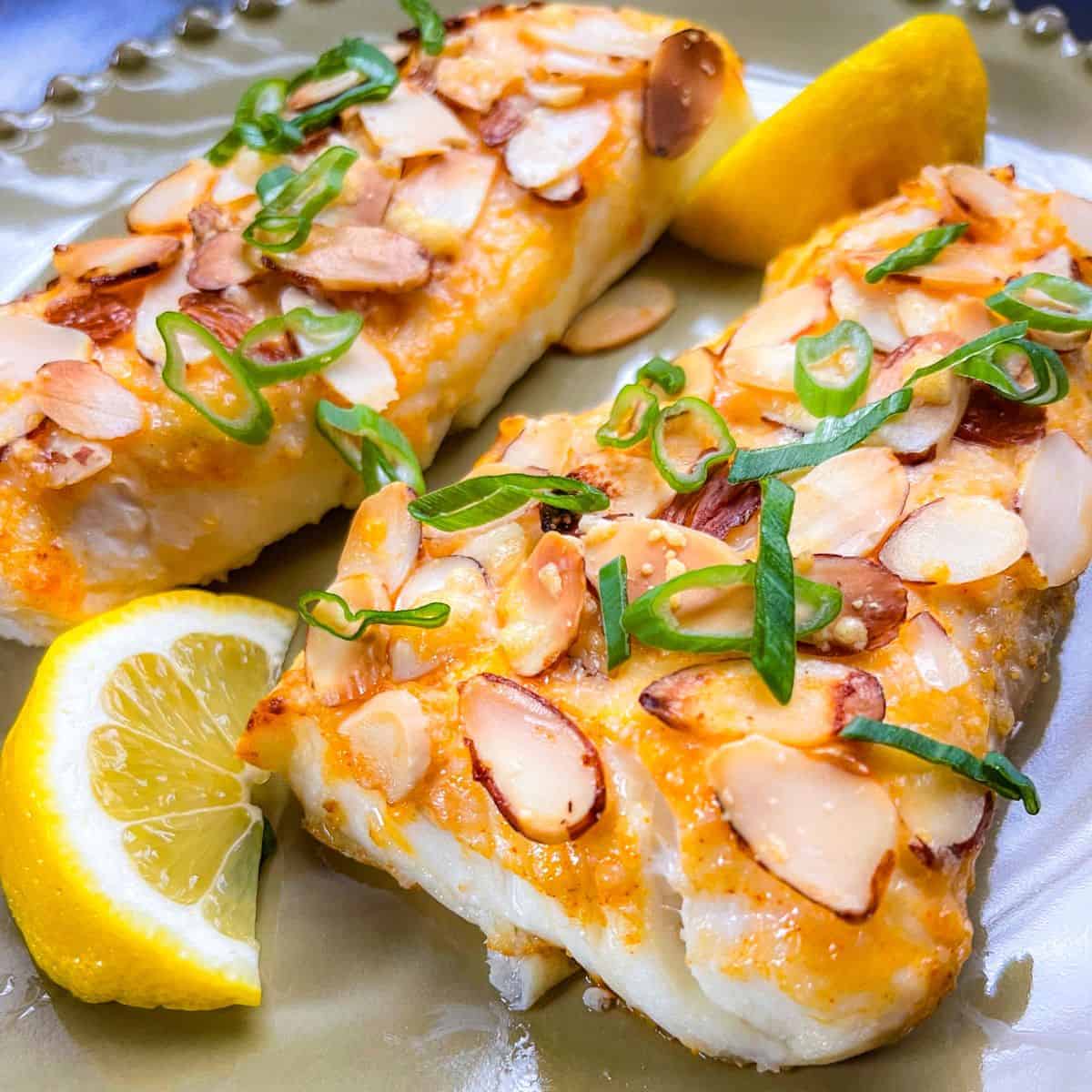 Easy Air Fryer Haddock with Almond Parmesan Crust