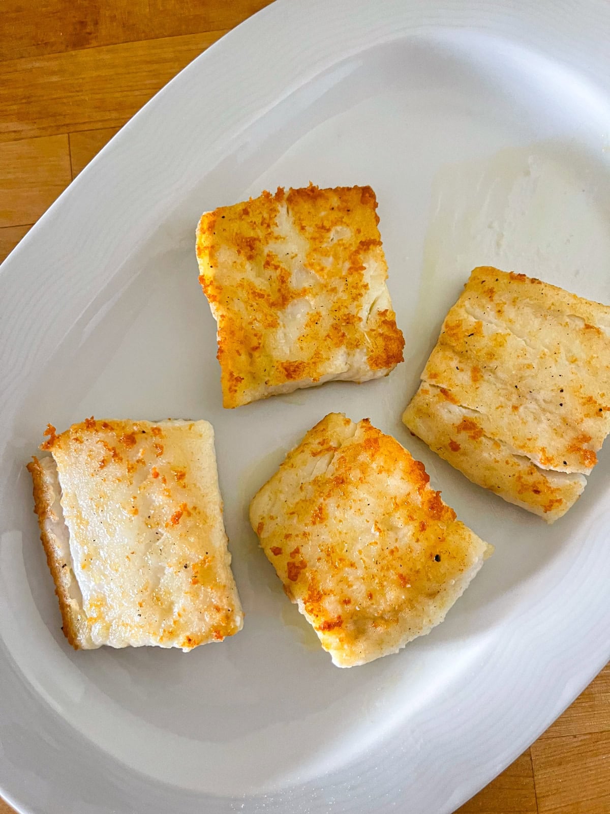 cod in a platter.