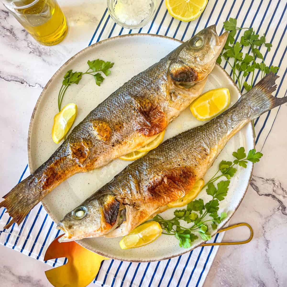 Roasted Whole Branzino