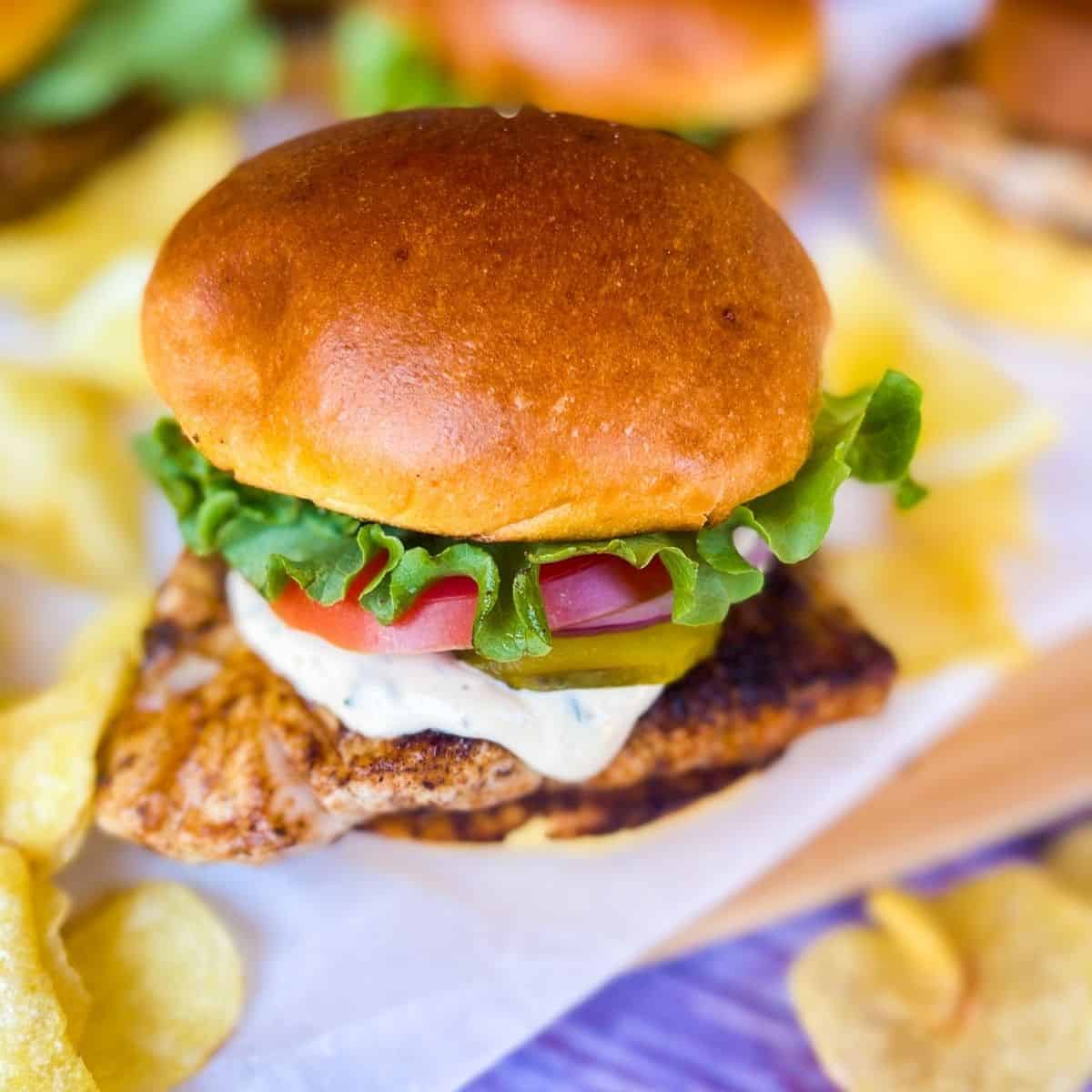 Quick Pan Seared Blackened Grouper Sandwich