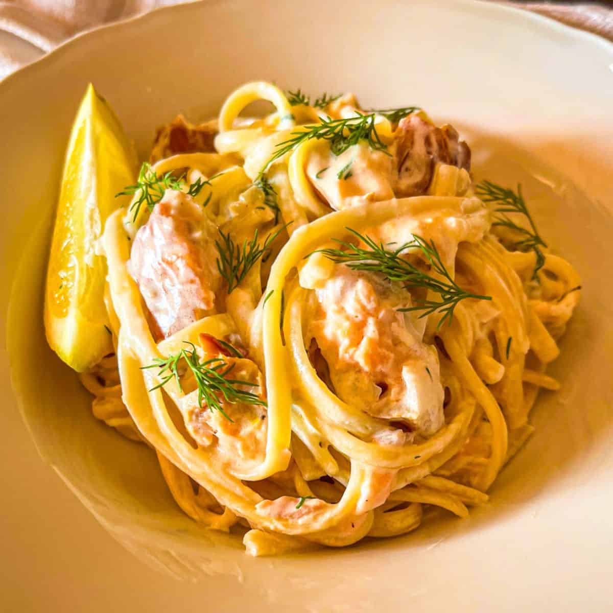 Restaurant-Style Smoked Salmon Pasta