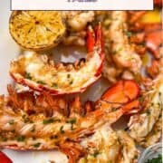 Poster of grilled lobster tails.