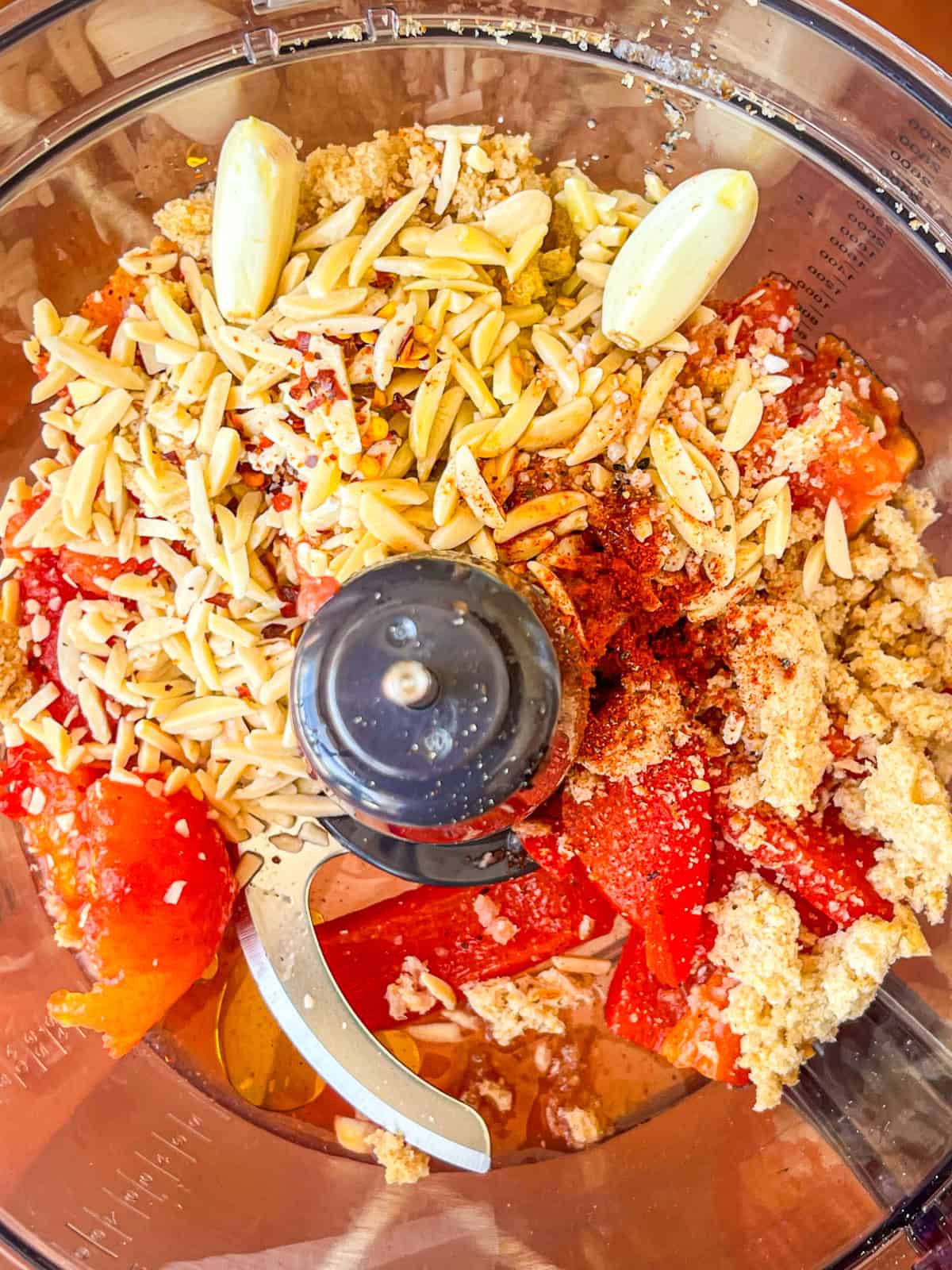 all ingredients added into a blender.