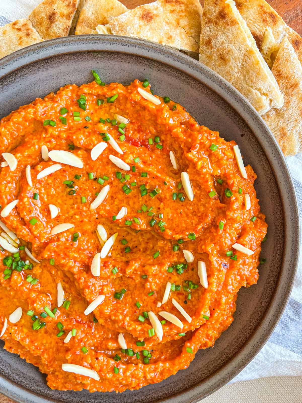 Romesco sauce in a bowl.