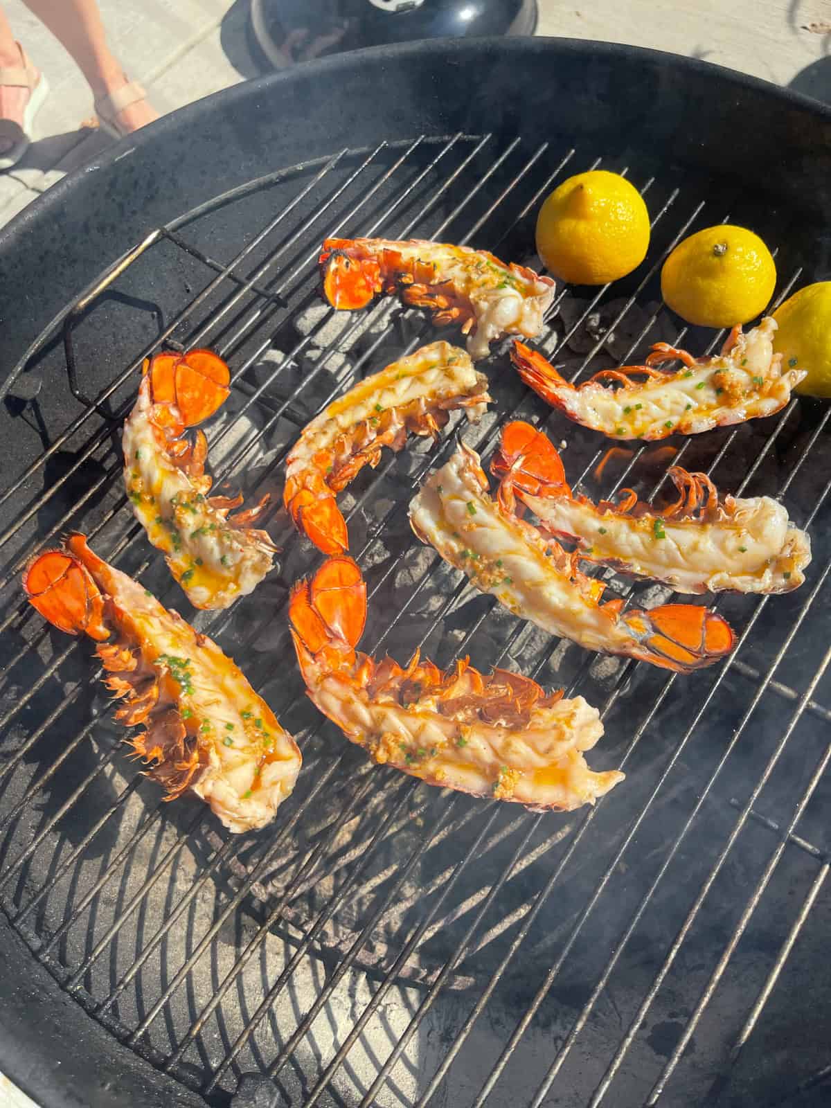 lobster tails on the grill