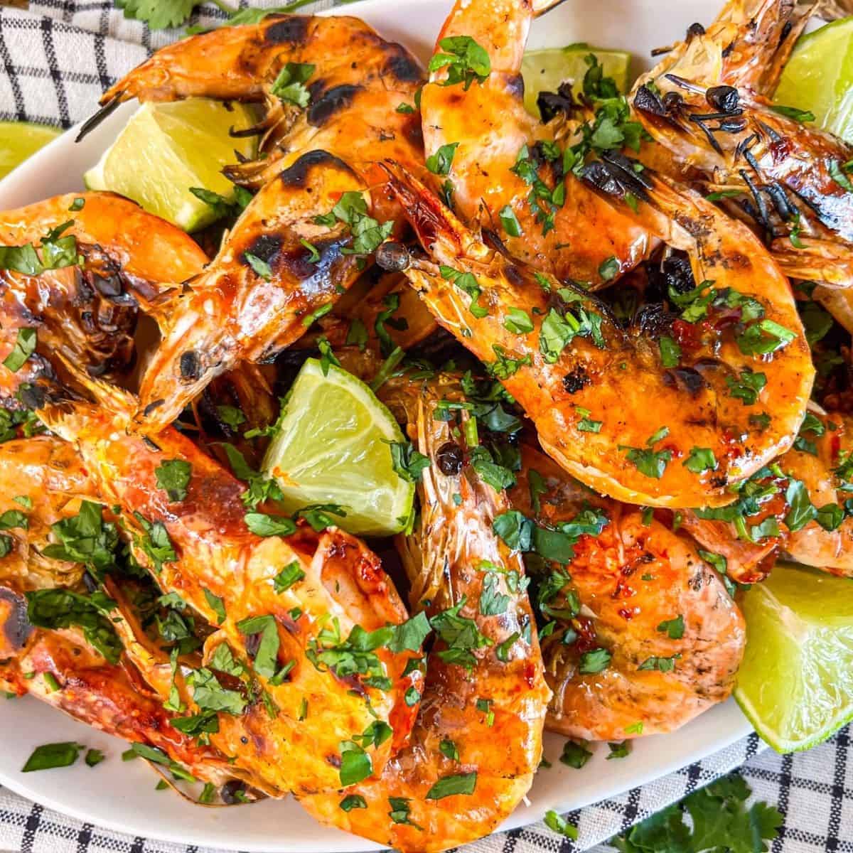 Grilled Shrimp Chili Honey Butter