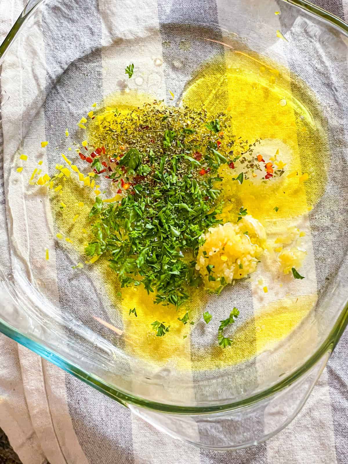 Marinate mixed in a clear bowl